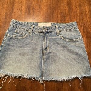 Paper Denim & Cloth Mini Jean Skirt Size 28 Light